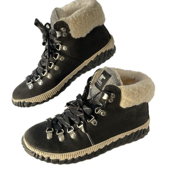 Sorel Black and Cream High-Top Footwear - Picture 1 of 13